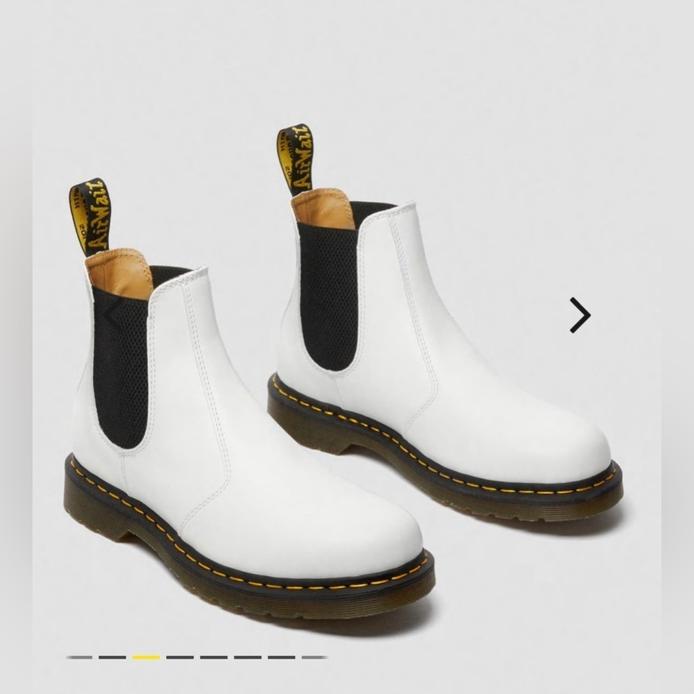 Dr. Martens White Ankle Boots